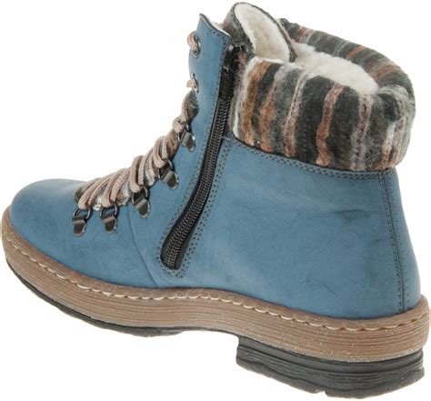 Rieker Felicitas Boot Blue Combi Z6743 14 Ankle Boots Humphries Shoes