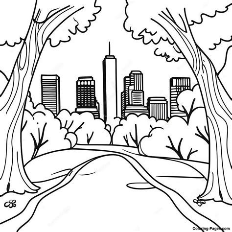Central Park Adventure Coloring Page Coloring Page Free Printable Pdf