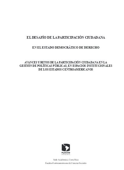 El desafío de la participación ciudadana en el Estado democrático de