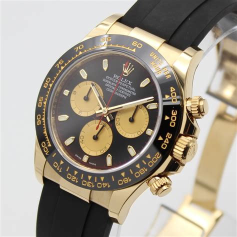 Rolex Daytona Paul Newman Black Dial 18k Yellow Gold Oysterflex