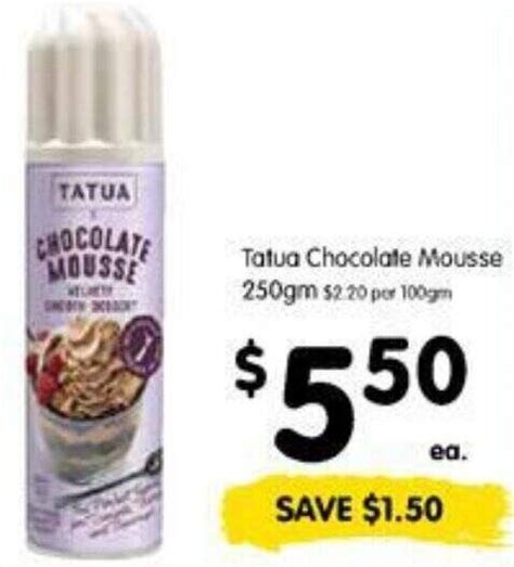 Tatua Chocolate Mousse 250gm Offer At Spar