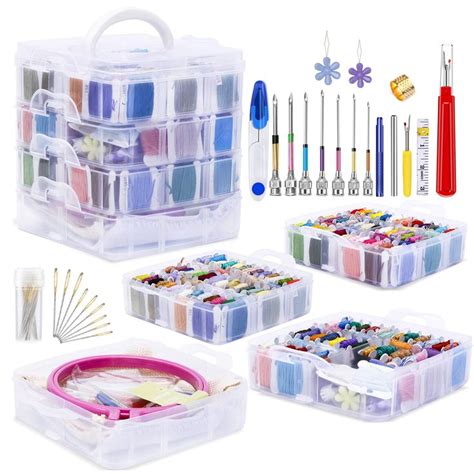 Jupean Embroidery Starter Kit Embroidery Supplies Including Punch