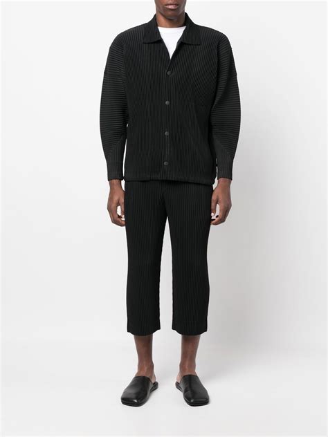 Homme Plissé Issey Miyake Cropped Pleated Trousers Farfetch