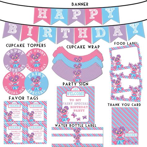 Abby Cadabby Birthday Printable Package Abby Cadabby Party 2000