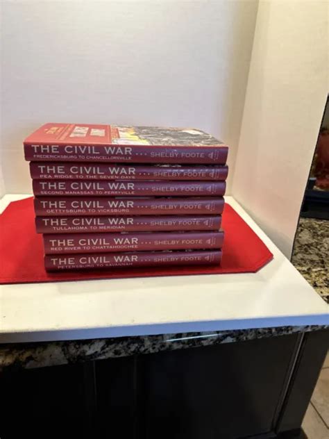 THE CIVIL WAR A Narrative Shelby Foote Lot Of 7 HC Books Vol 2,3,4,5,6 ...