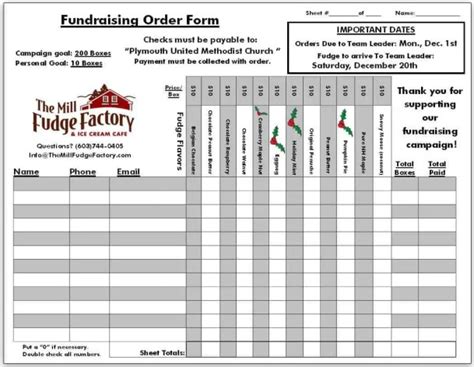 Fundraiser Order Templates - Word Excel Samples