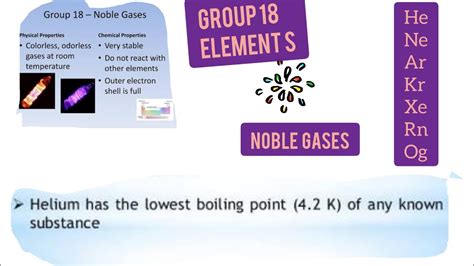 Properties Of Noble Gases Part 2 Youtube