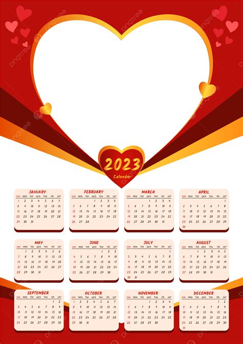 Calendario De Fotos Transparente En Forma De Coraz N De Amor En