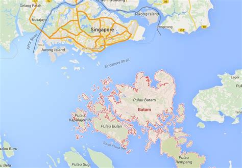 Map of Batam