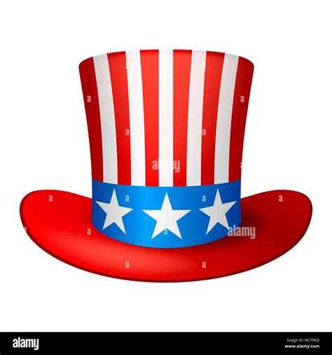 Independence Day Patriotic Illustration American Cowboy Hat With Stars