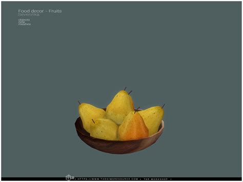 The Sims Resource Food Decor Pears Plate