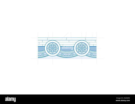 Illustration of ornate roof tiles as seen in Japanese buildings Stock ...