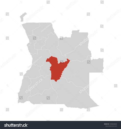 Bie Highlighted On Angola Map Eps Stock Vector Royalty Free