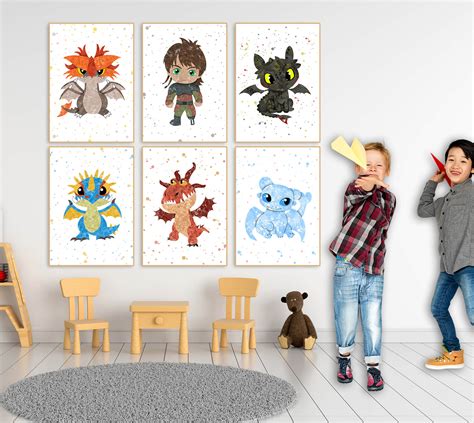 How to Train Your Dragon 6 Set - Wall Decor - Digital Posters | PrintooShop