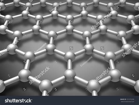 Graphene Layered Molecule Structure Schematic Model D Render