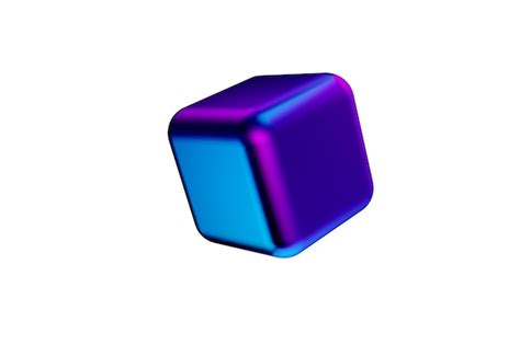 Premium Photo Abstract Gradient Purple And Blue Cube 3d Render