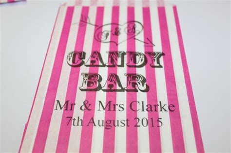 Personalised Candy Bar Wedding Sweet Bags Buffet Sweet Cart Etsy Uk