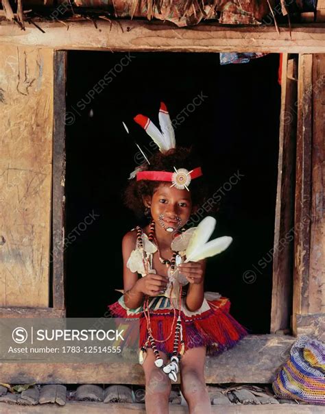 Young Trobriand Island Girl In Traditional Dress Trobriand Islands Papua New Guinea Superstock