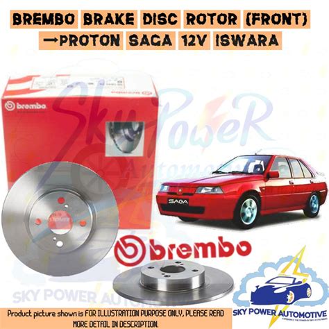 Brembo Proton Saga V Iswara Brake Disc Rotor Front Shopee Malaysia