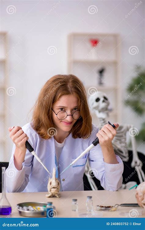 Young Female Zoologist Working At The Lab Stock Photo Image Of Female