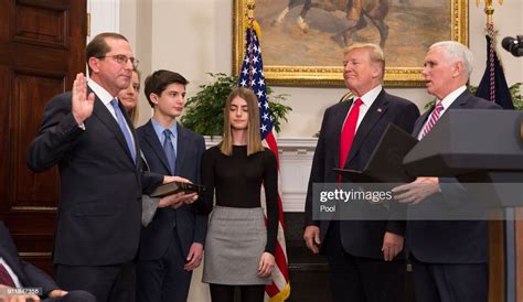 Vice President Mike Pence Swears In Alex Azar As The New Secretary Of