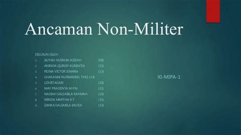 Ancaman Non Militer