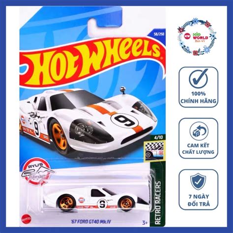 Xe mô hình Hot Wheels basic Gulf 67 Ford GT40 Mk IV HCW67 Shopee