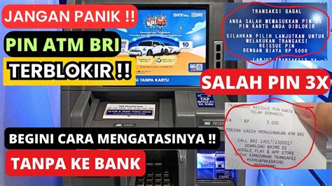 Cara Buka Blokir ATM BRI Terblokir Tanpa Ke Bank YouTube