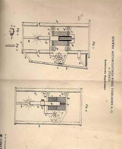 Original Patentschrift Accumulatorenwerk Tribelhorn Ag In Z Rich