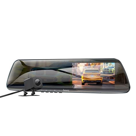 Видеорегистратор HOCO 4.5-inch rearview mirror driving recorder (dual ...