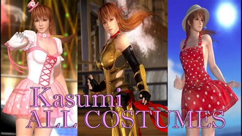 Dead Or Alive 5 Last Round All Kasumi Costumes Victory Poses Youtube