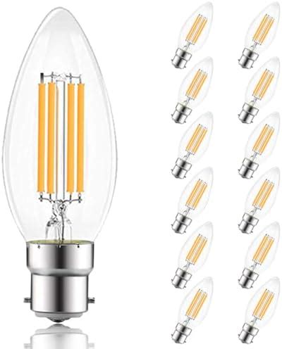 EXTRASTAR 6W C35 B22 LED Filament Candle Light Bulbs Bayonet Cap