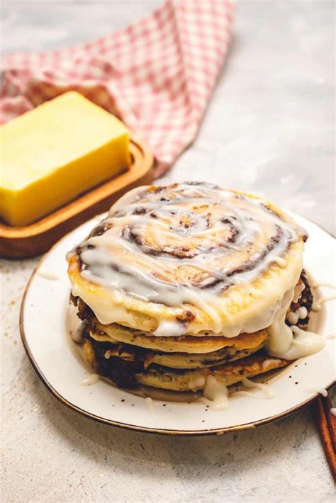 Cinnamon Roll Pancakes Are A Delicious Homemade Pancake Mix Swirled