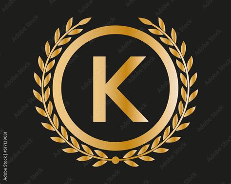 K Gold Letter Design Vector with Golden Luxury Colors and Monogram ...