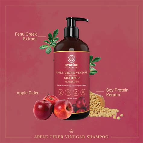 Ovation The New Skin Apple Cider Vinegar Keratin Biotin Hair Shampoo