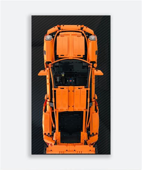 Wall Mount Display For Lego® Technic 42056 Porsche 911 Gt3 Rs