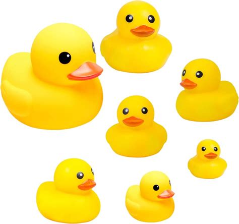 Amazon CICITOYWO Yellow Rubber Ducks 7pcs Preschool Large Bath