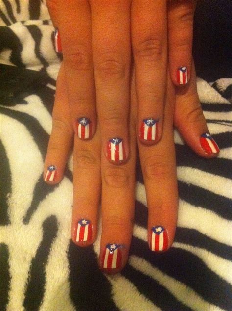 puerto rican flag nails | Flag nails, Colorful nail designs, Hair and nails