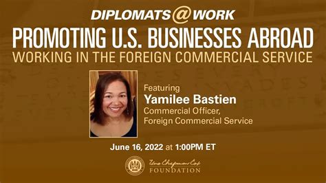 Diplomats Work Working In The Foreign Commercial Service Youtube