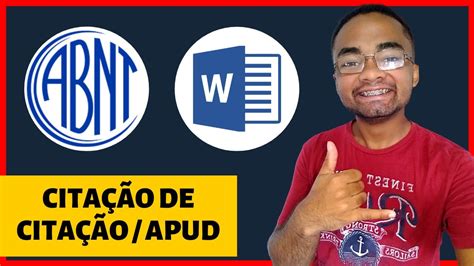 Como Fazer Cita O De Cita O O Que Apud Segundo A Abnt Para O Tcc