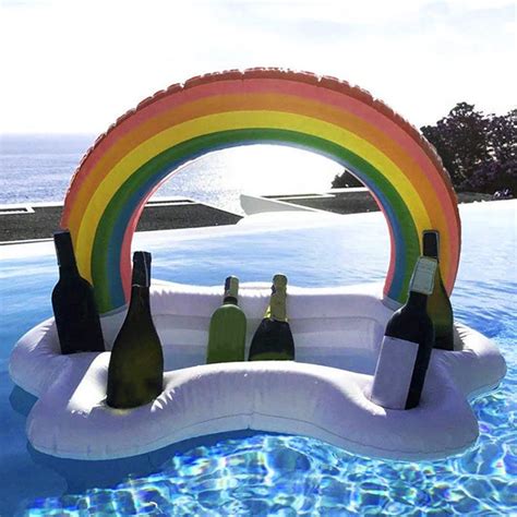 Custom Drink Floats for Swimming Pool and Hot Tub, Rainbow Floating ...