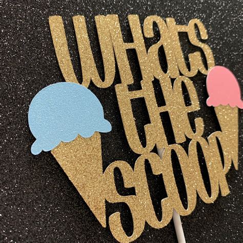 This Listing Is For A Whats The Scoop Cake Topper With Pink And