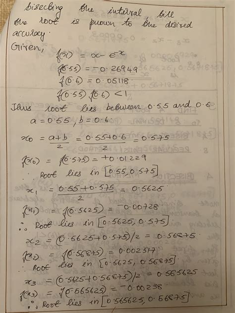 Newton Raphson Method Example Find Root Of E X Sin X Technology