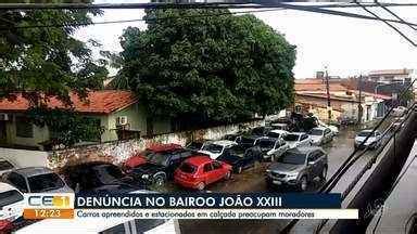 CETV 1ª Edição Fortaleza Carros apreendidos ocupam calçadas no