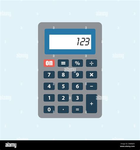 Basic Calculator In Grey Color Vector File Stock Vector Image And Art Alamy