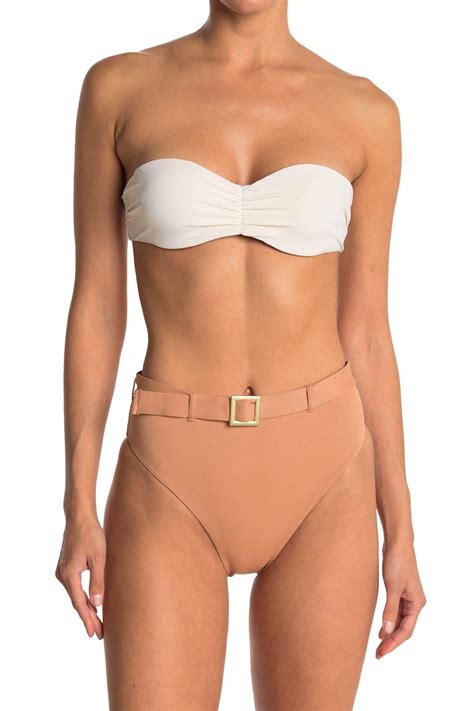 We Wore What Synthetic Emily Bikini Bottoms In Camel At Nordstrom Rack