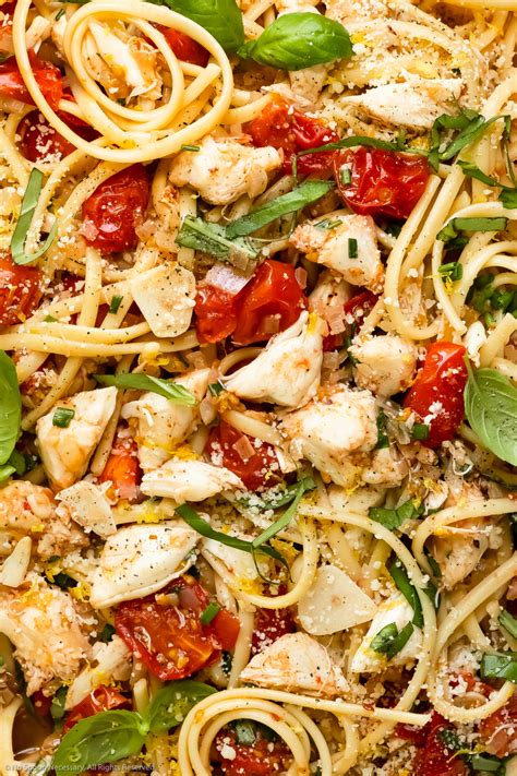 Crab Pasta (Easy Crab Linguine) - No Spoon Necessary