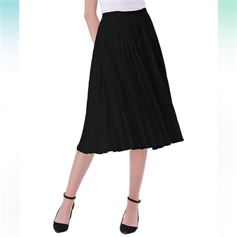 Kate Kasin Women S High Waist Pleated A Line Swing Skirt Kk Nwot In