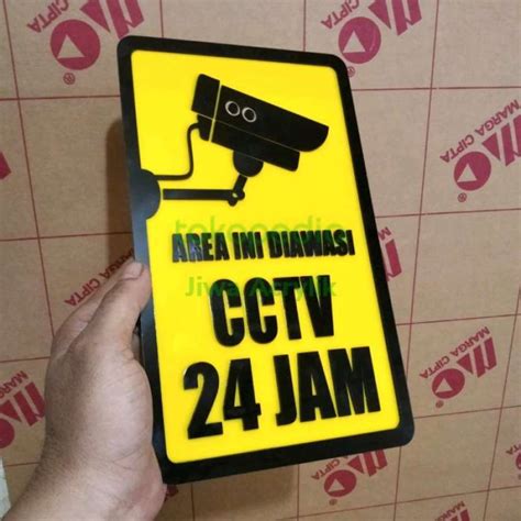 Promo Area Ini Diawasi Cctv 24 Jam Sign In Acrylik Diskon 20 Di Seller