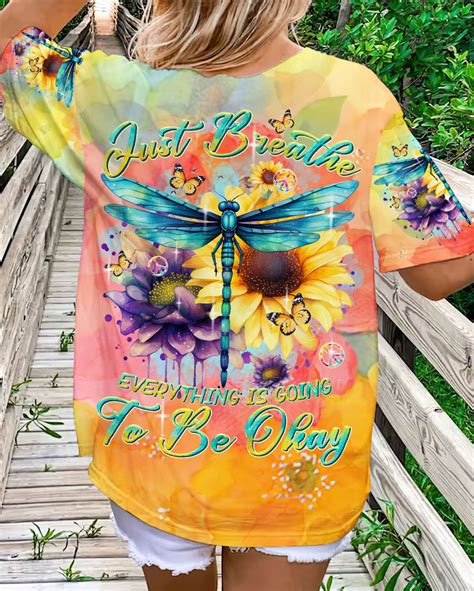 Just Breathe Dragonfly Flower All Over Print Tltr3110231 Groovy Hippie